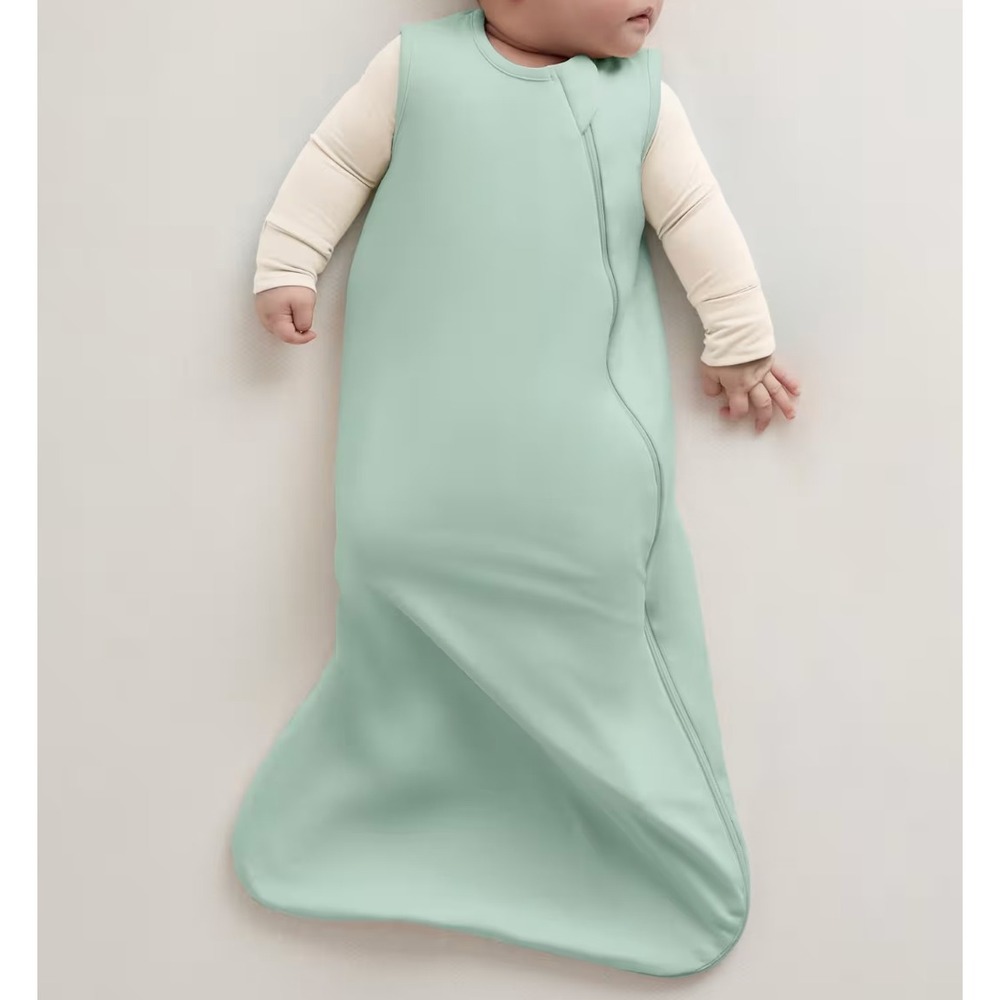Quince M Sage Green Bamboo Sleep Bag Blanket Zip Up 1.0 TOG 6-8 Month All Season